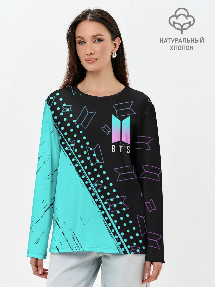 Лонгслив женский. Хлопок / BTS / БТС