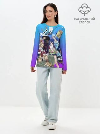 Лонгслив женский. Хлопок / All heroes of Fairy Tail