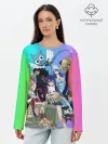 Лонгслив женский. Хлопок / Fairy Tail rainbow
