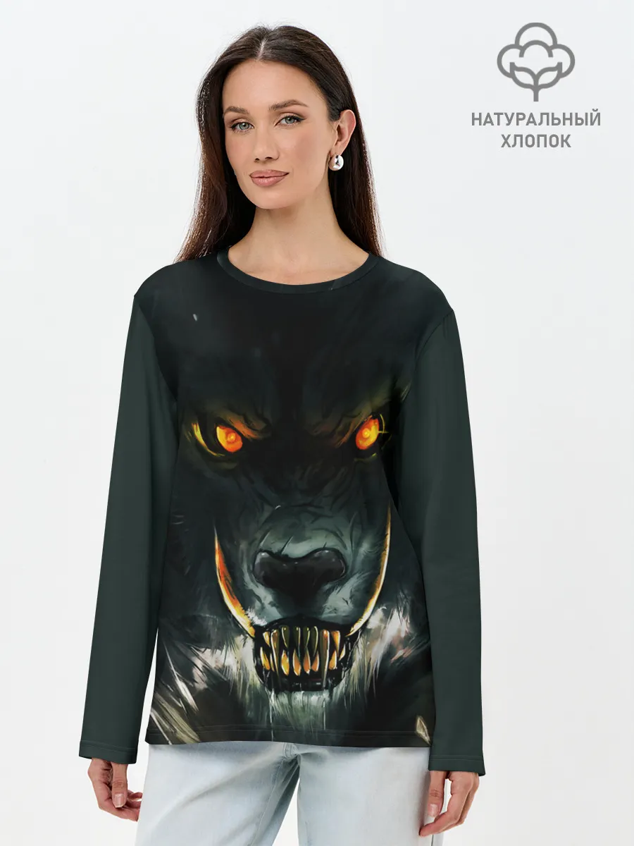 Лонгслив женский. Хлопок / ДИКИЙ ВОЛК