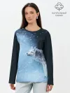 Лонгслив женский. Хлопок / ВОЛК ЗИМА