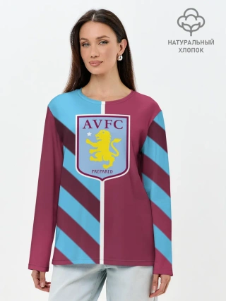 Лонгслив женский. Хлопок / Астон Вилла