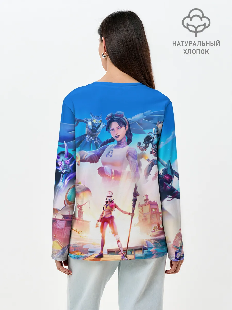 Лонгслив женский. Хлопок / FORTNITE 3 СЕЗОН