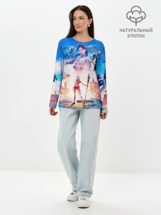 Лонгслив женский. Хлопок / FORTNITE 3 СЕЗОН