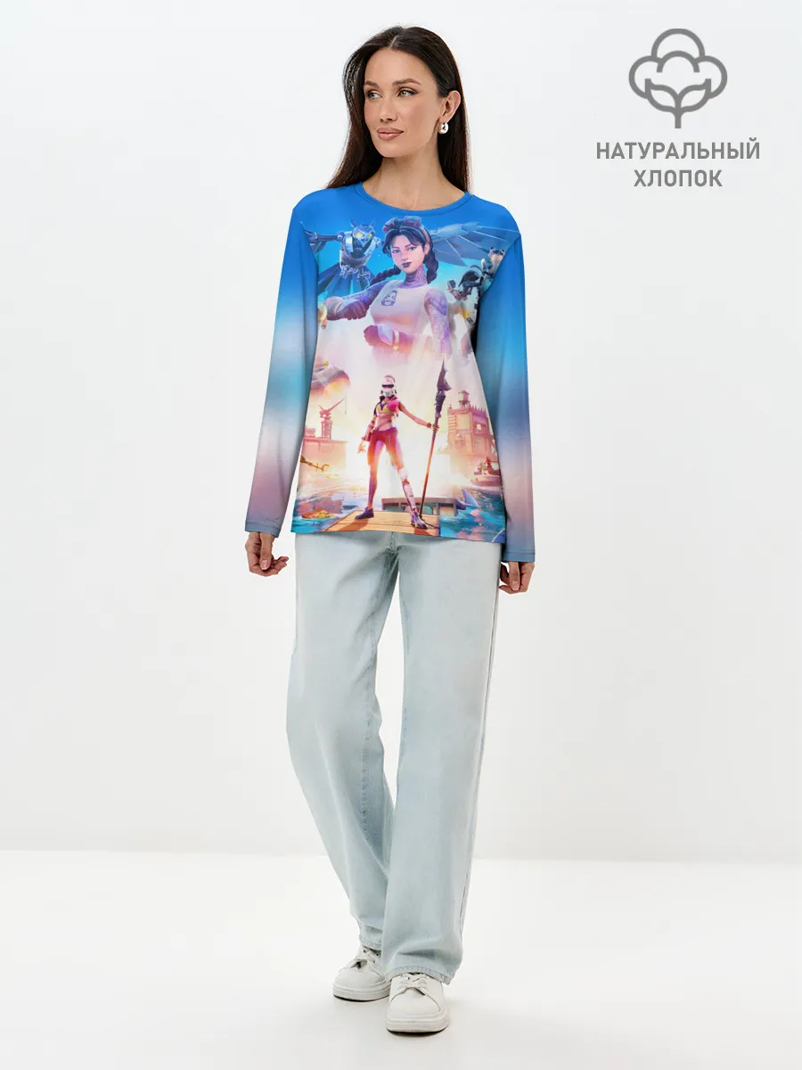 Лонгслив женский. Хлопок / ФОРТНАЙТ 3 СЕЗОН
