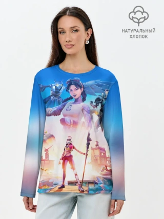Лонгслив женский. Хлопок / ФОРТНАЙТ 3 СЕЗОН