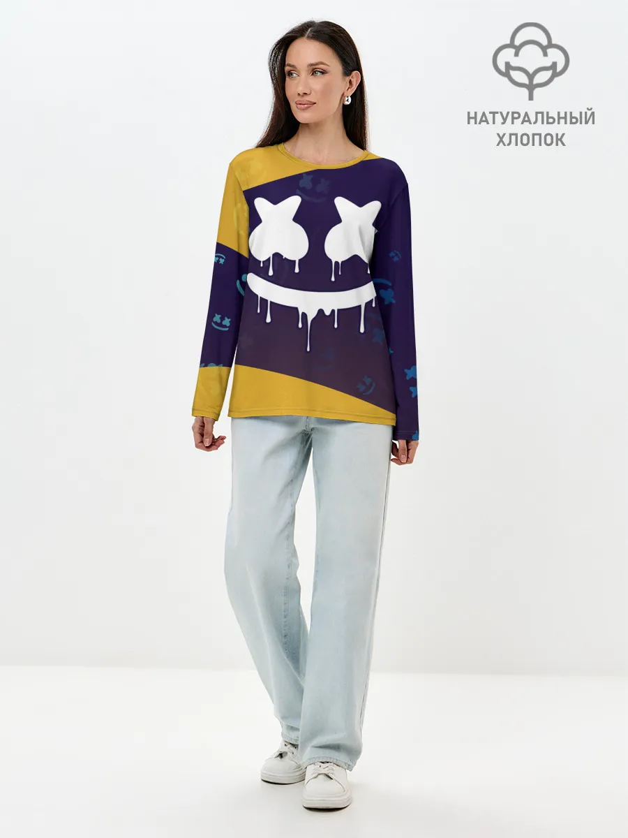 Лонгслив женский. Хлопок / MARSHMELLO / МАРШМЕЛЛОУ