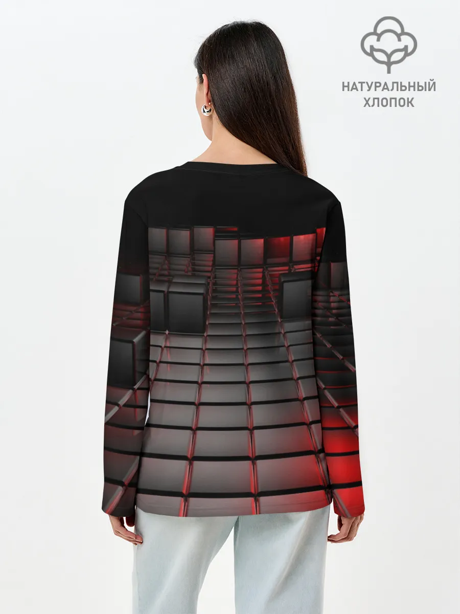 Лонгслив женский. Хлопок / КАРБОНОВЫЕ ПЛИТЫ