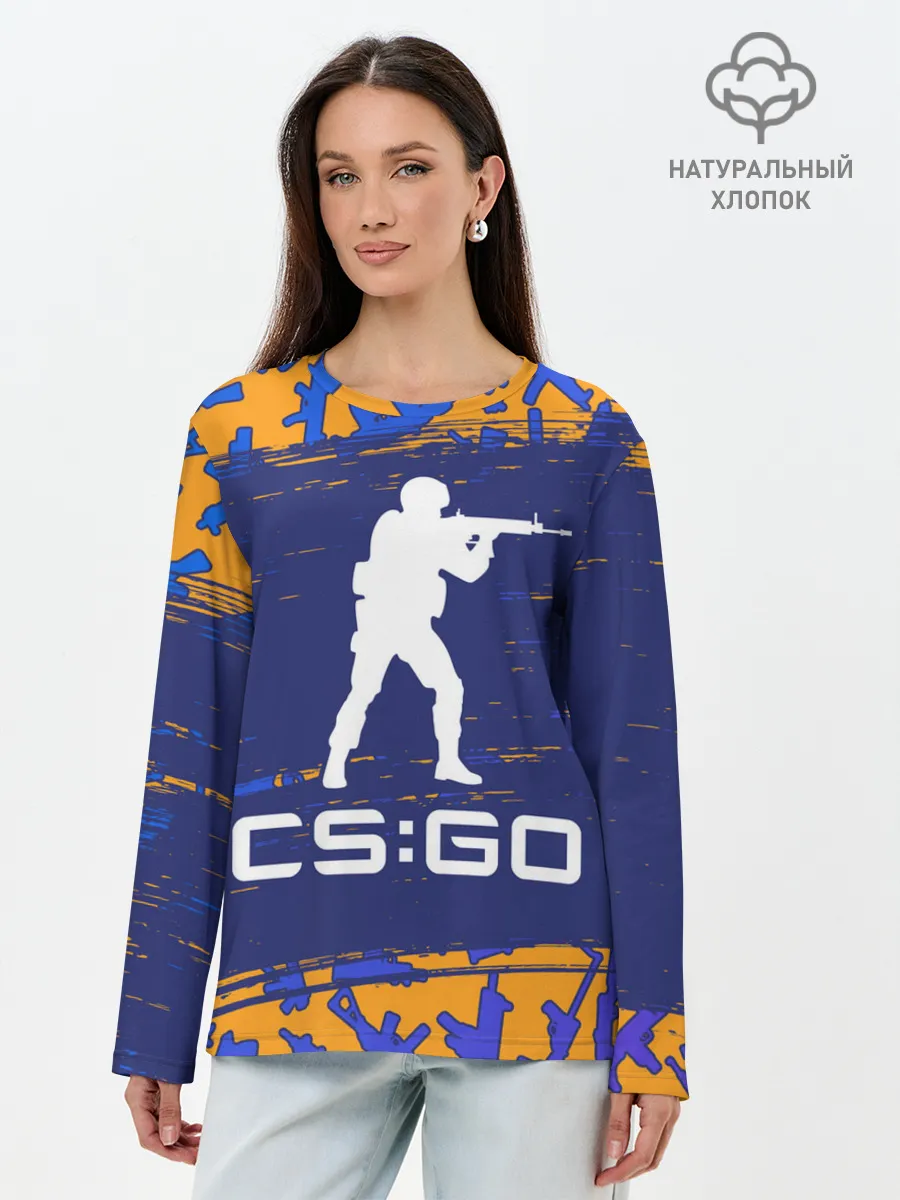 Лонгслив женский. Хлопок / CS GO | КС ГО