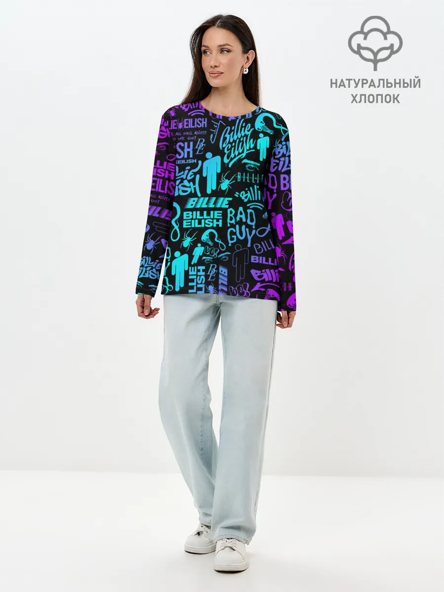 Лонгслив женский. Хлопок / BILLIE EILISH | БИЛЛИ АЙЛИШ