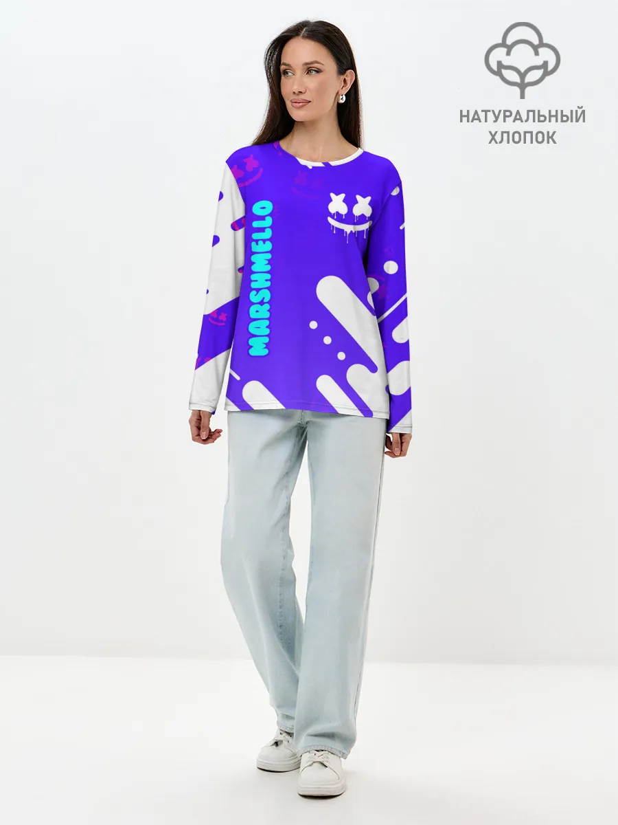 Лонгслив женский. Хлопок / MARSHMELLO / МАРШМЕЛЛОУ