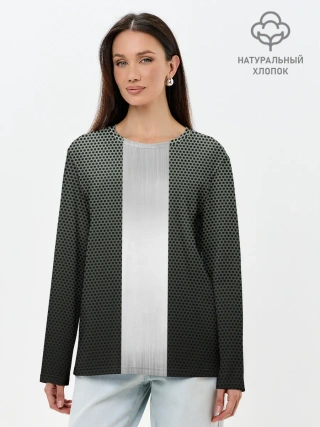 Лонгслив женский. Хлопок / Карбоновый занавес