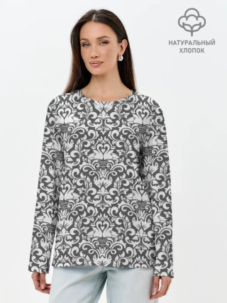 Лонгслив женский. Хлопок / Imperialistic pattern