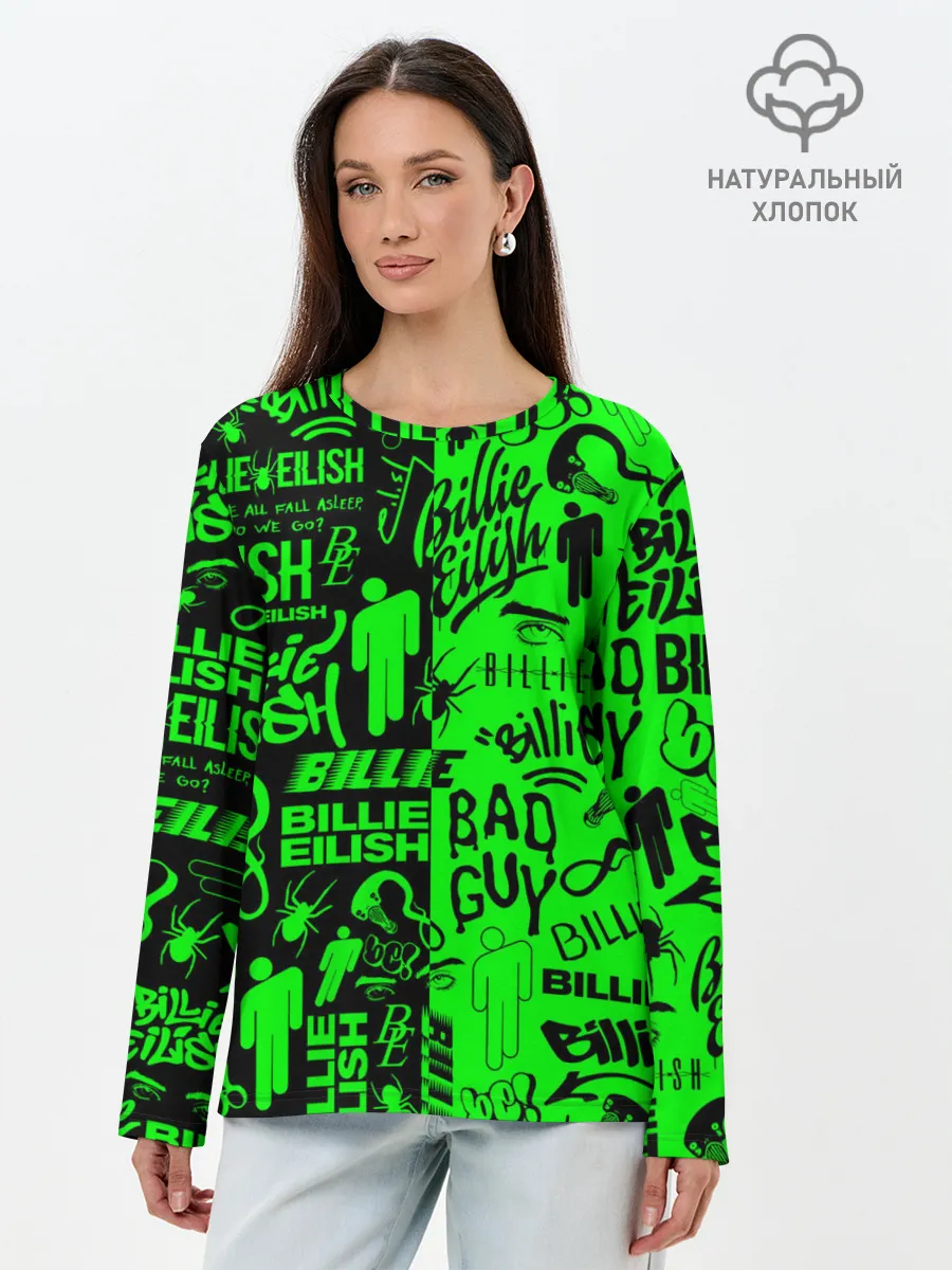 Лонгслив женский. Хлопок / BILLIE EILISH | БИЛЛИ АЙЛИШ