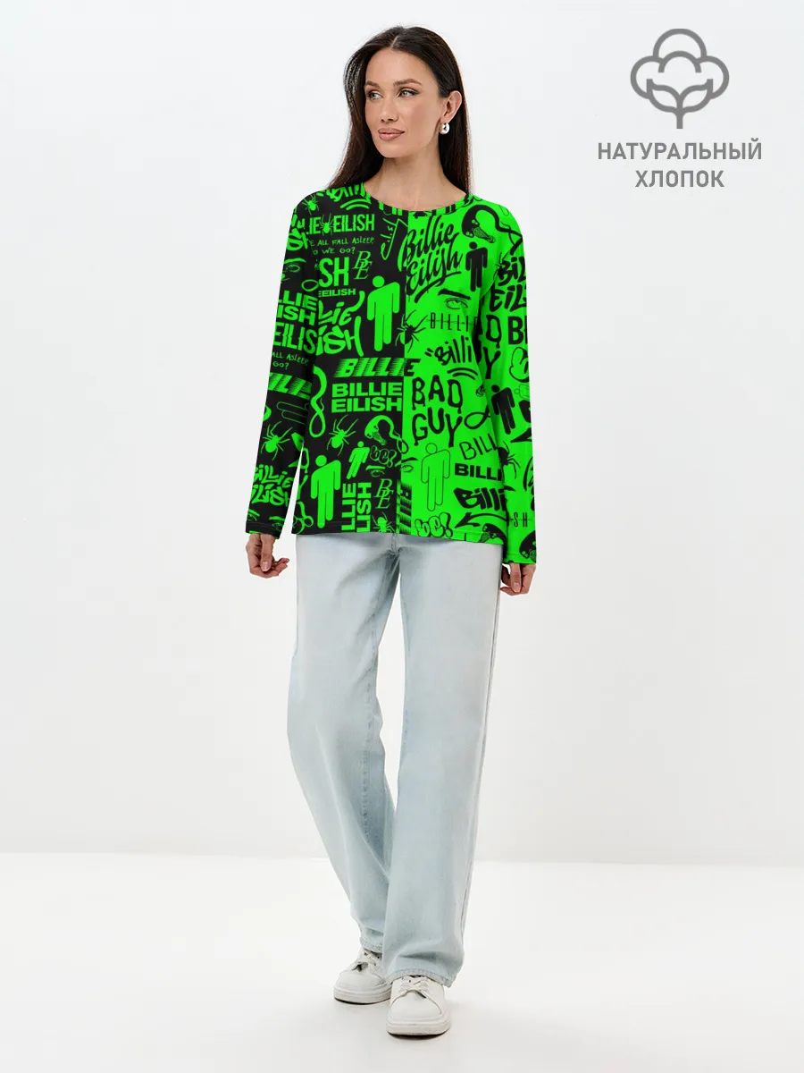Лонгслив женский. Хлопок / BILLIE EILISH | БИЛЛИ АЙЛИШ