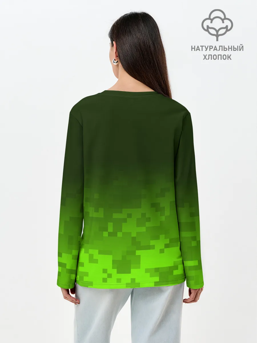 Лонгслив женский. Хлопок / MINECRAFT / МАЙНКРАФТ