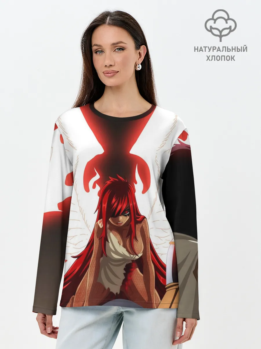 Лонгслив женский. Хлопок / Эльза Фейри Тейл