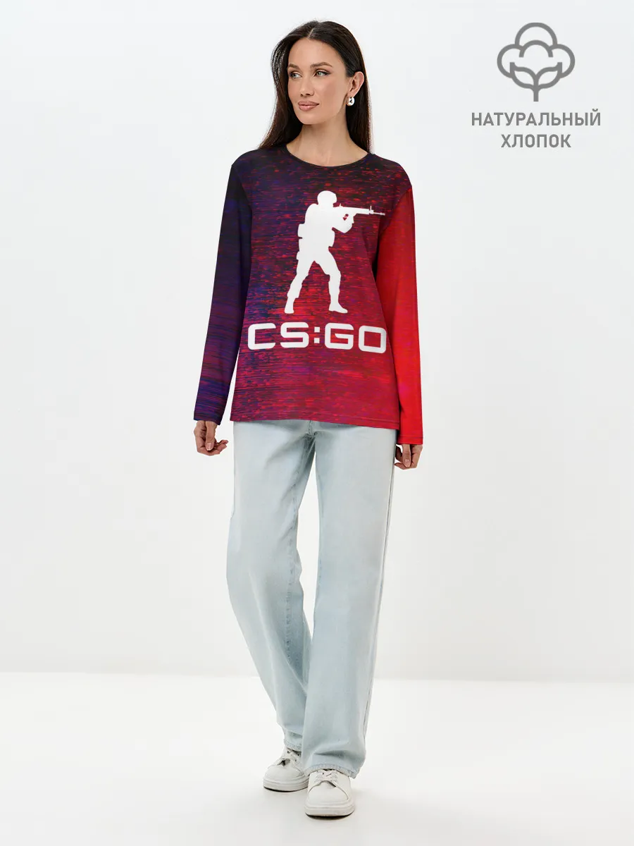 Лонгслив женский. Хлопок / CS GO | КС ГО