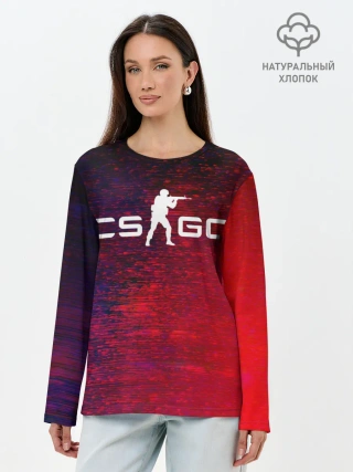 Лонгслив женский. Хлопок / CS GO | КС ГО