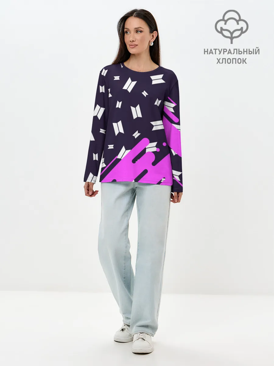 Лонгслив женский. Хлопок / BTS / БТС