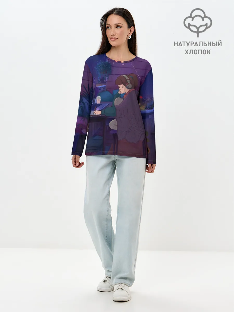 Лонгслив женский. Хлопок / ЛЕТО