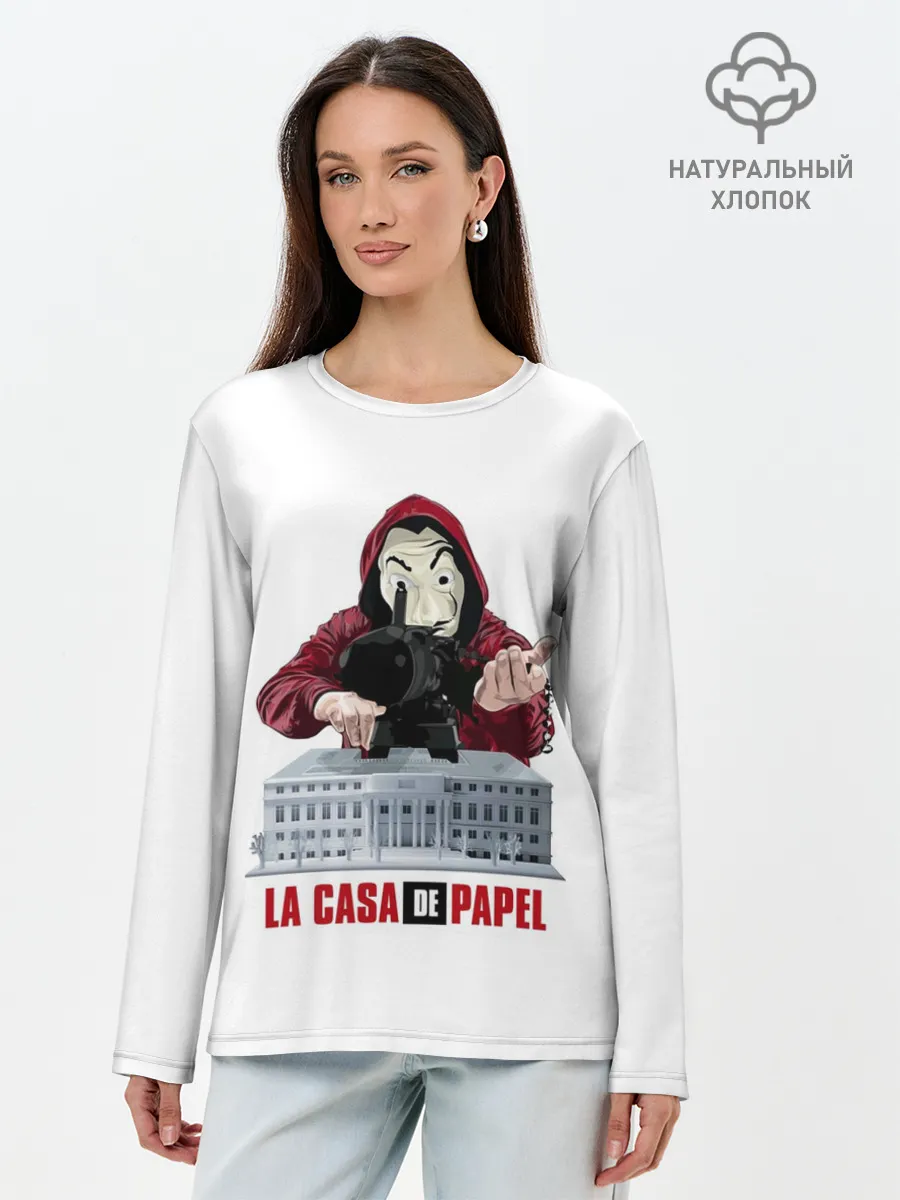 Лонгслив женский. Хлопок / БУМАЖНЫЙ ДОМ