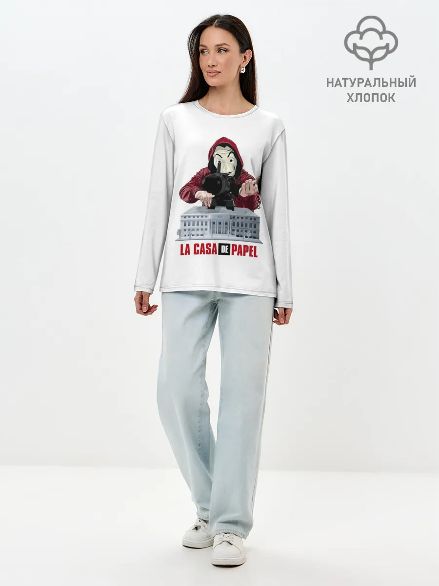 Лонгслив женский. Хлопок / БУМАЖНЫЙ ДОМ