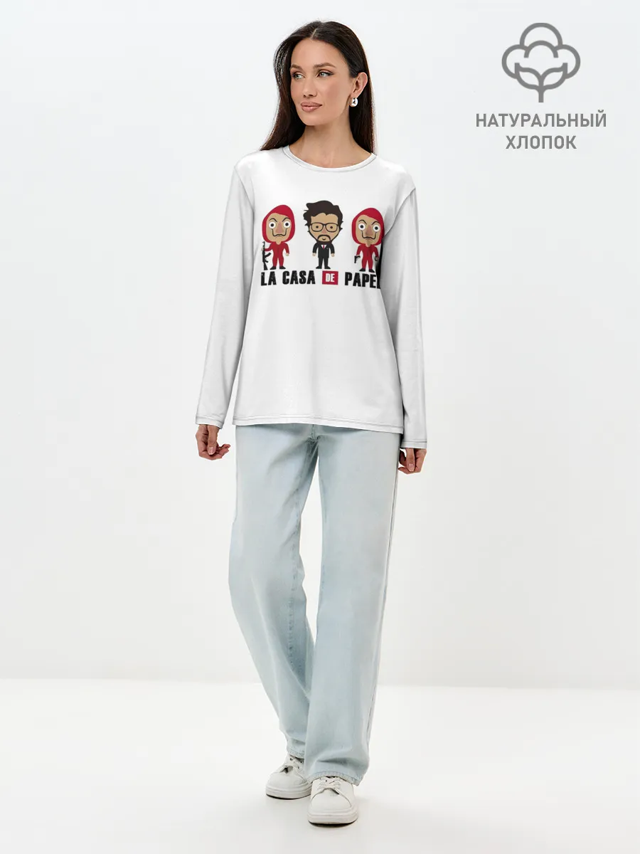 Лонгслив женский. Хлопок / БУМАЖНЫЙ ДОМ