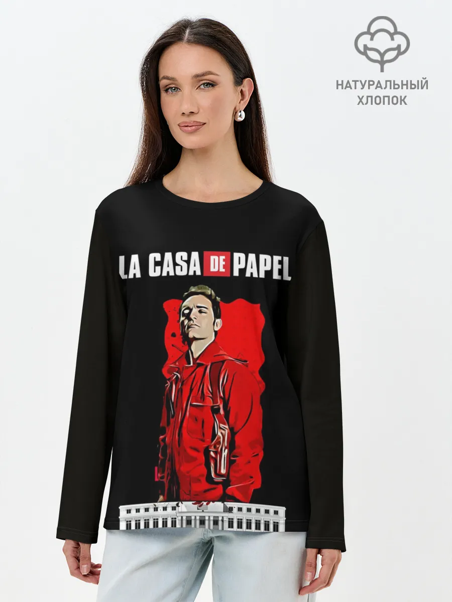 Лонгслив женский. Хлопок / БУМАЖНЫЙ ДОМ