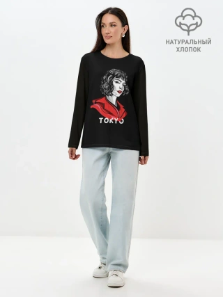 Лонгслив женский. Хлопок / БУМАЖНЫЙ ДОМ