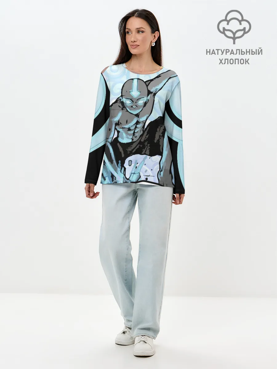 Лонгслив женский. Хлопок / Аватар Легенда об Аанге