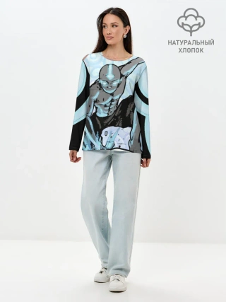 Лонгслив женский. Хлопок / Аватар Легенда об Аанге