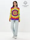 Лонгслив женский. Хлопок / Tie-Dye