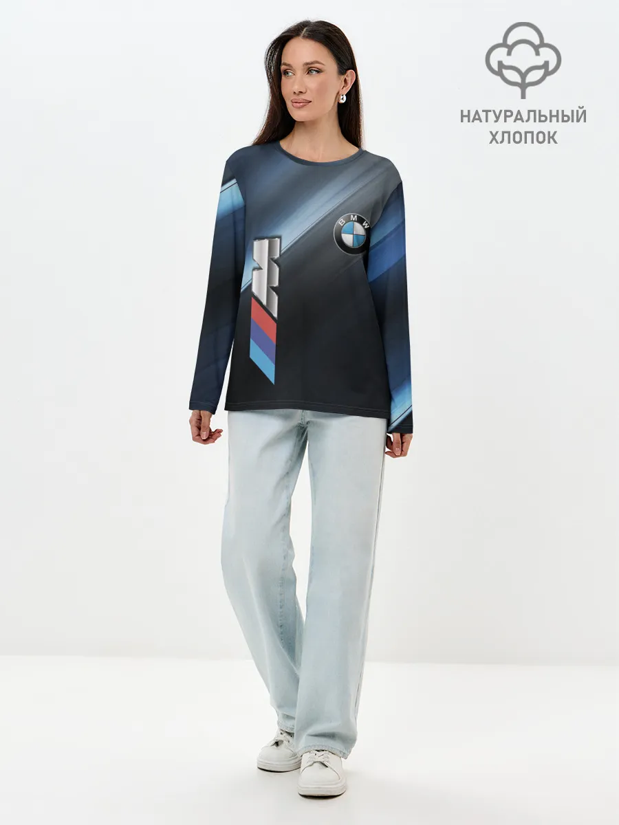 Лонгслив женский. Хлопок / BMW