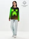 Лонгслив женский. Хлопок / MINECRAFT / МАЙНКРАФТ