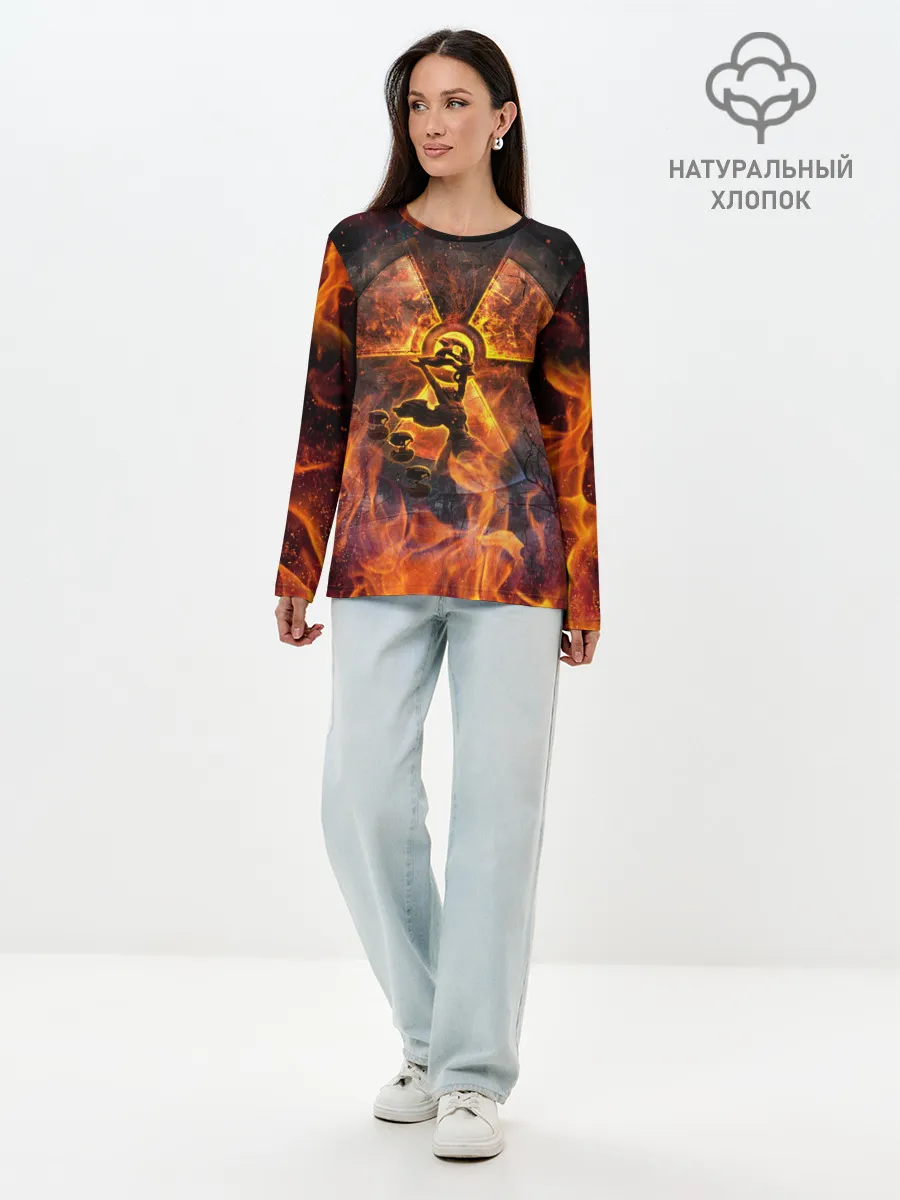 Лонгслив женский. Хлопок / S.T.A.L.K.E.R. 2 КОЛЕСО ОБОЗРЕНИЯ,ПРИПЯТЬ