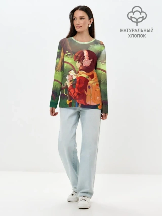 Лонгслив женский. Хлопок / STUDY GIRL