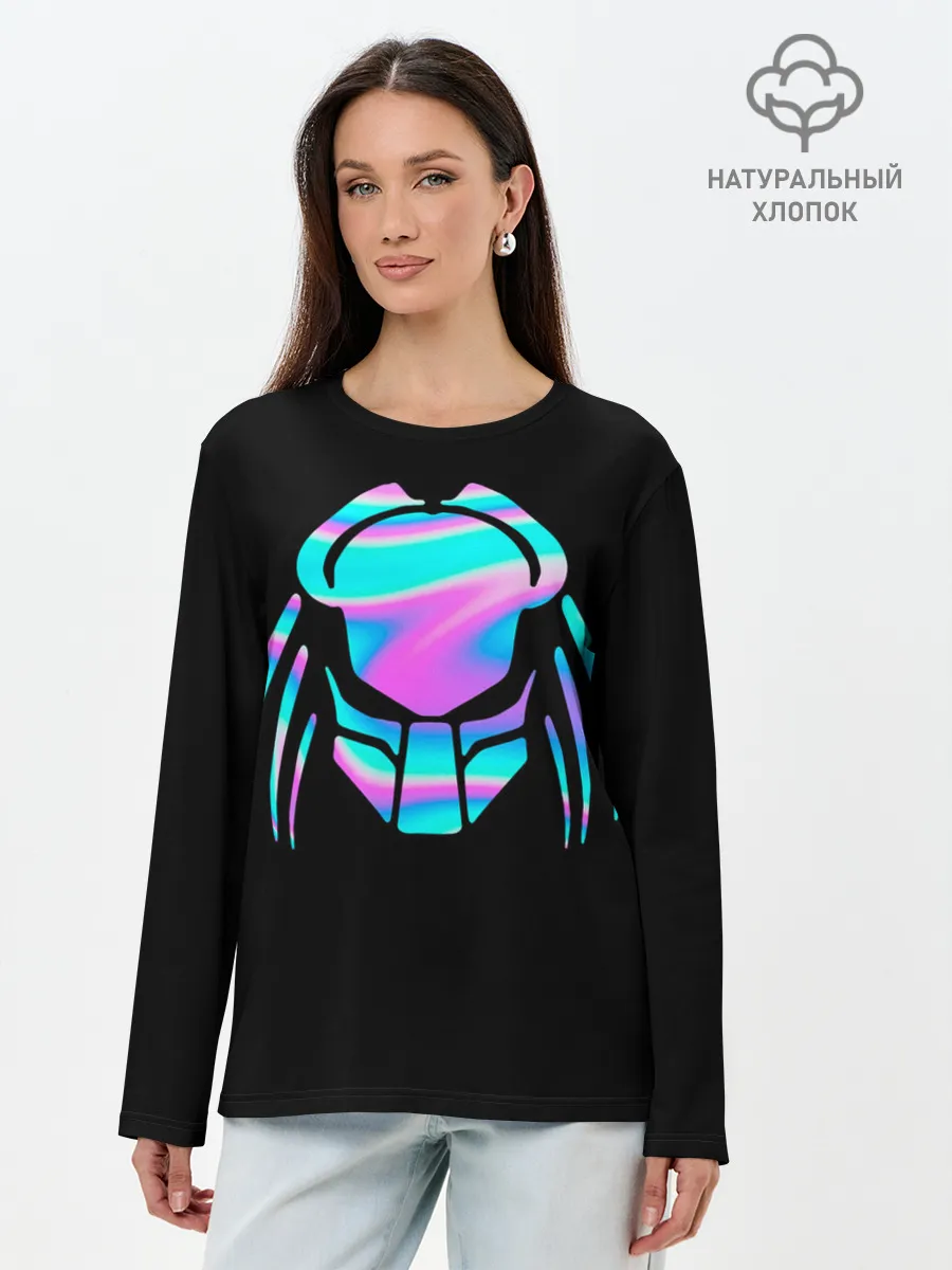 Лонгслив женский. Хлопок / Predator
