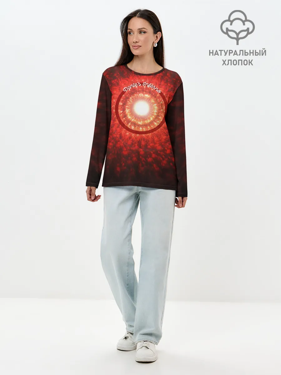 Лонгслив женский. Хлопок / Портал в Ад Данте