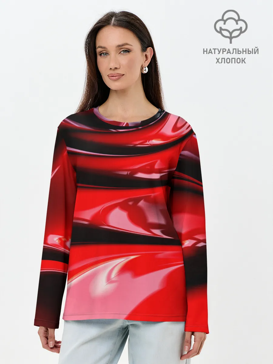 Лонгслив женский. Хлопок / ТЕКСТУРА