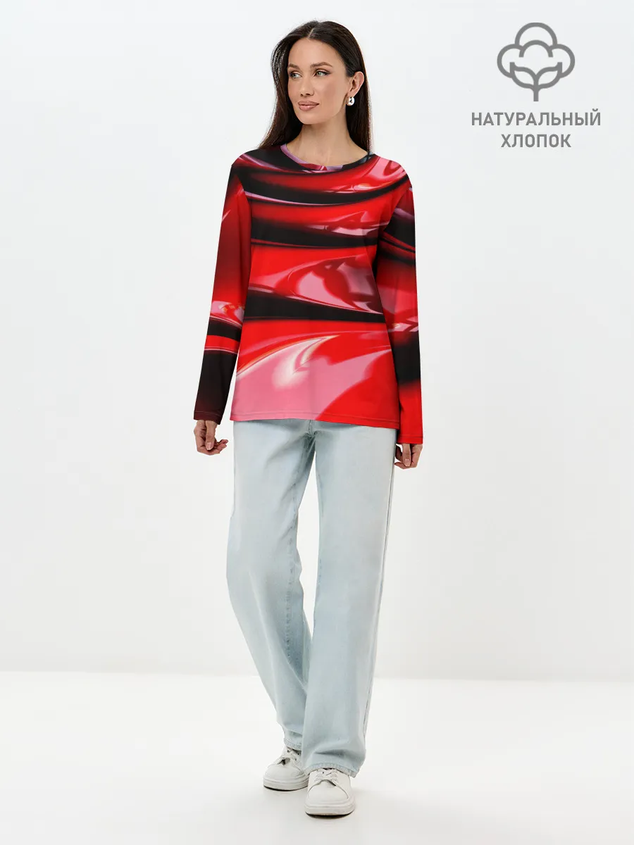 Лонгслив женский. Хлопок / ТЕКСТУРА