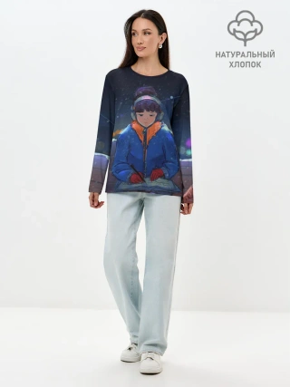 Лонгслив женский. Хлопок / Зима