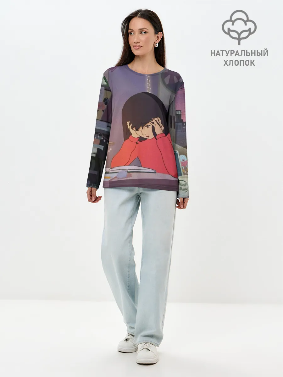 Лонгслив женский. Хлопок / Экзамены