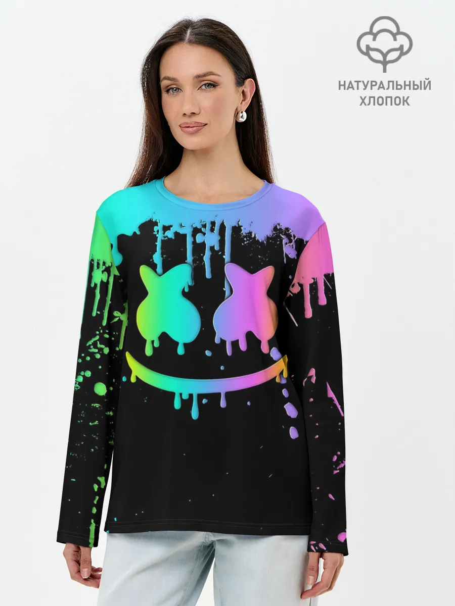 Лонгслив женский. Хлопок / MARSHMELLO