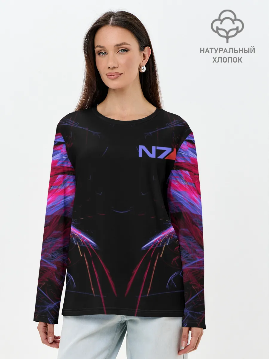 Лонгслив женский. Хлопок / N7 | Neon Style