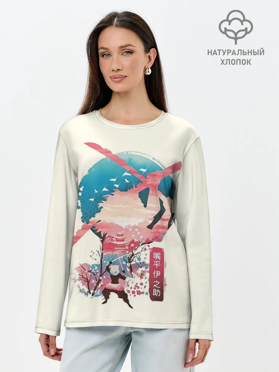 Лонгслив женский. Хлопок / Demon Slayer