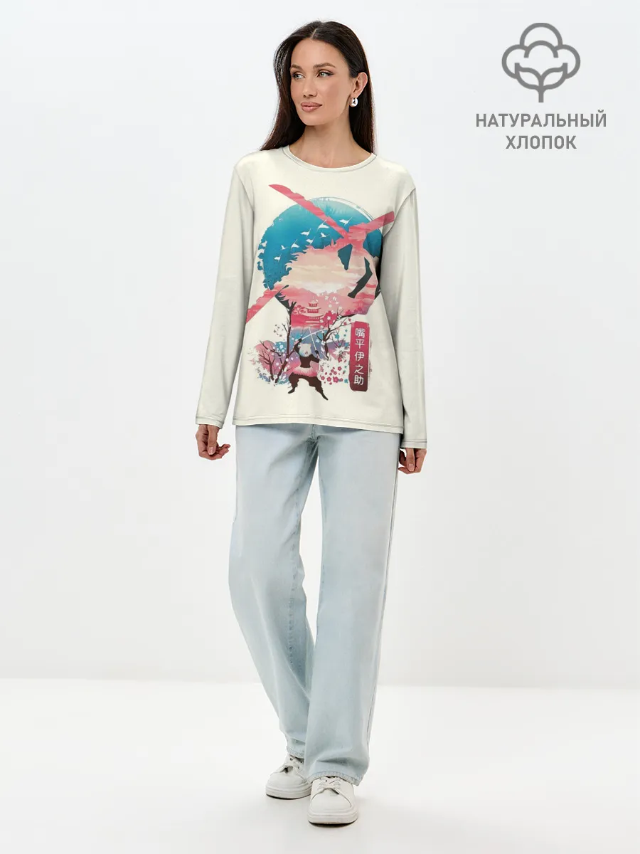 Лонгслив женский. Хлопок / Demon Slayer