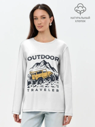 Лонгслив женский. Хлопок / Путешественник | Outdoor