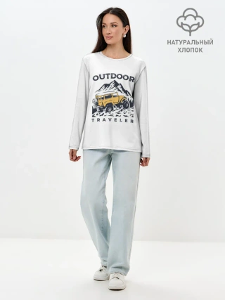 Лонгслив женский. Хлопок / Путешественник | Outdoor