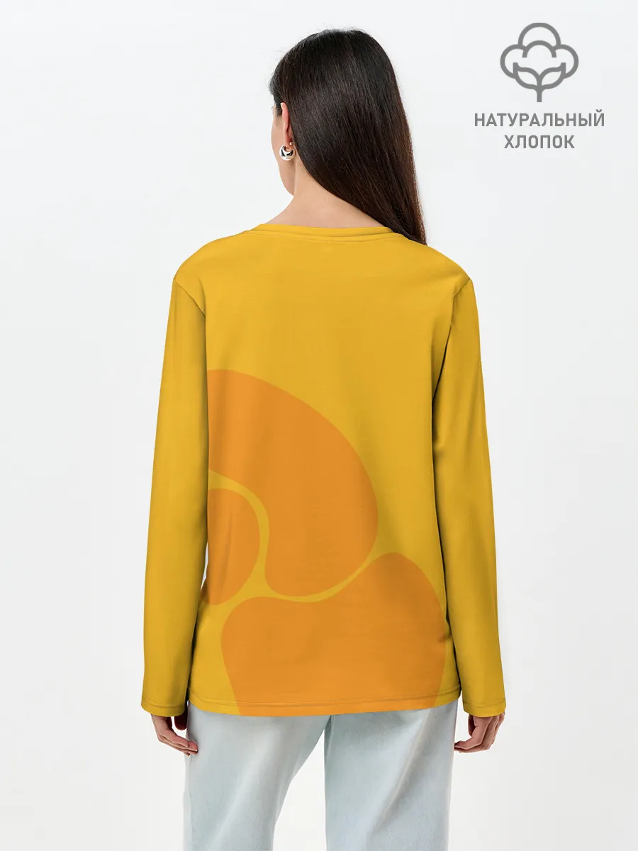 Лонгслив женский. Хлопок / Зеницу Агацума с клинком